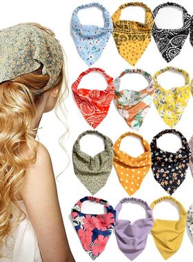63 Style Bohemia Bandana For Women Elastic Hair Bands Triang
