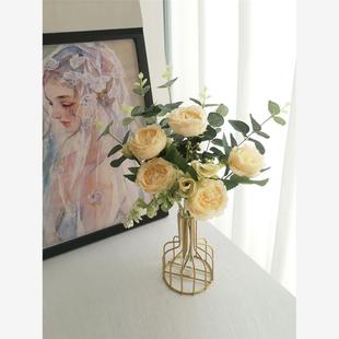 Good artificial roses white silk fake roses flower faux head
