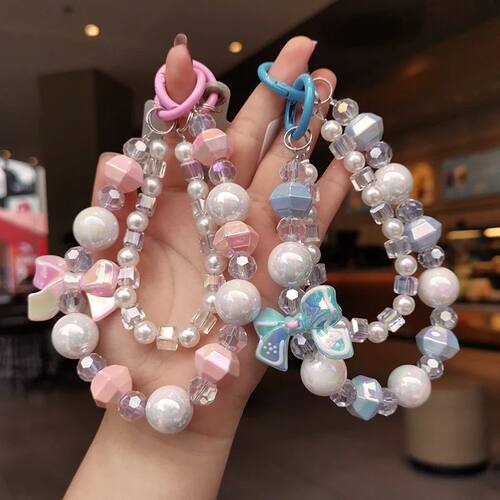 Mobile Phone Lanyard Short Style Wrist Strap Bow Knot Handma
