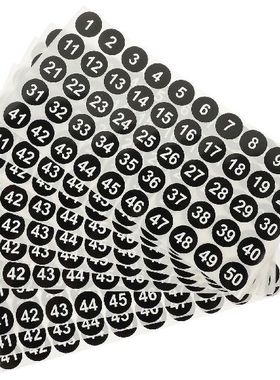 10 Sheets Number Stickers Small Numbers Tag Paper Classroom