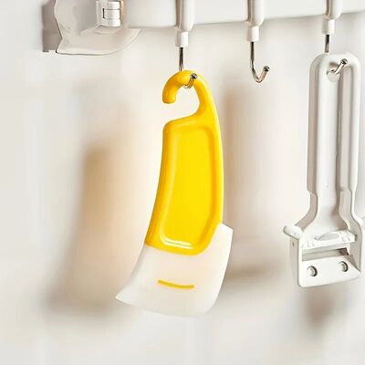 1 Piece Yellow Silicone Kitchen Scraper, For Stovetop Pan Po