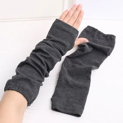 The woman's warm sleeves protect the old man's arms, and the