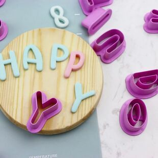 New Alphabet Biscuit DIY Impress Mould Cake Plastic Letter