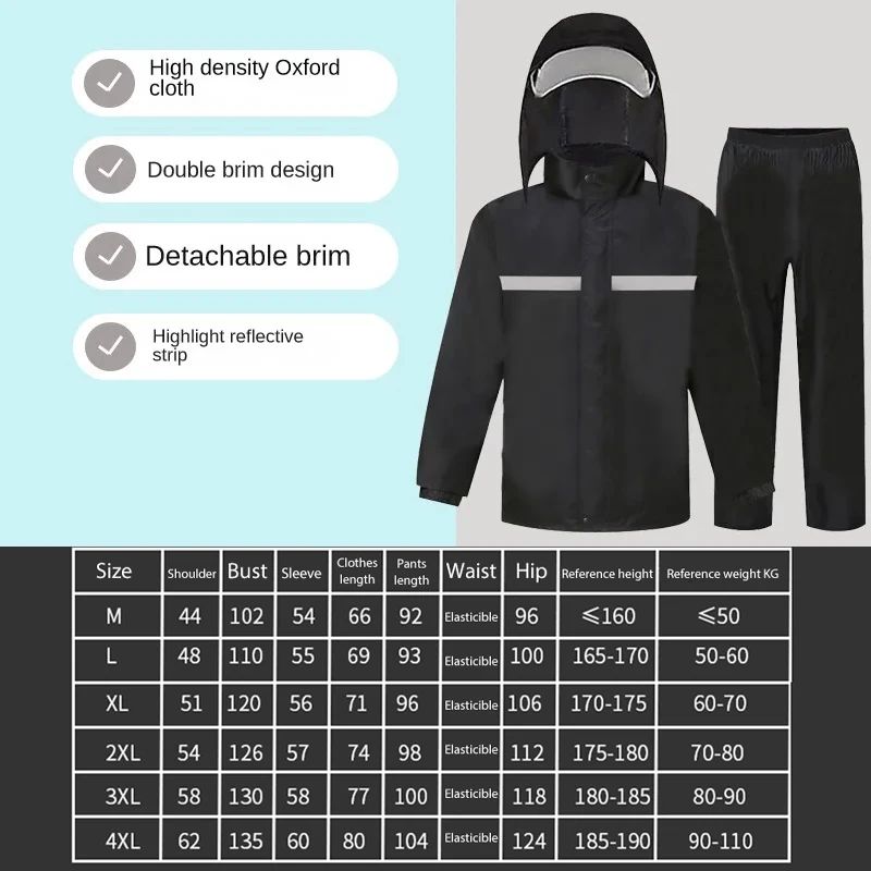 Full Body Raincoat And Rainpants Suit for Electric Bicycle &