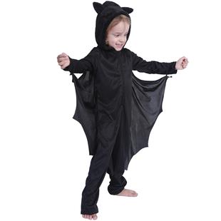 children hooded bat jumpsuit万圣节儿童服 costume Halloween