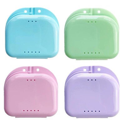 Tooth Retainer Small Hole Tooth Box Braces Container Mouthgu