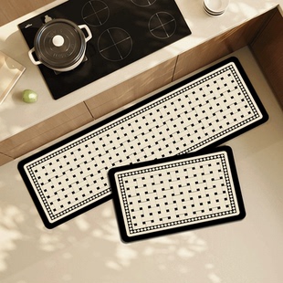 厨房专用吸水地垫美式 硅藻泥免洗防水防油可擦地毯门口防滑脚垫子