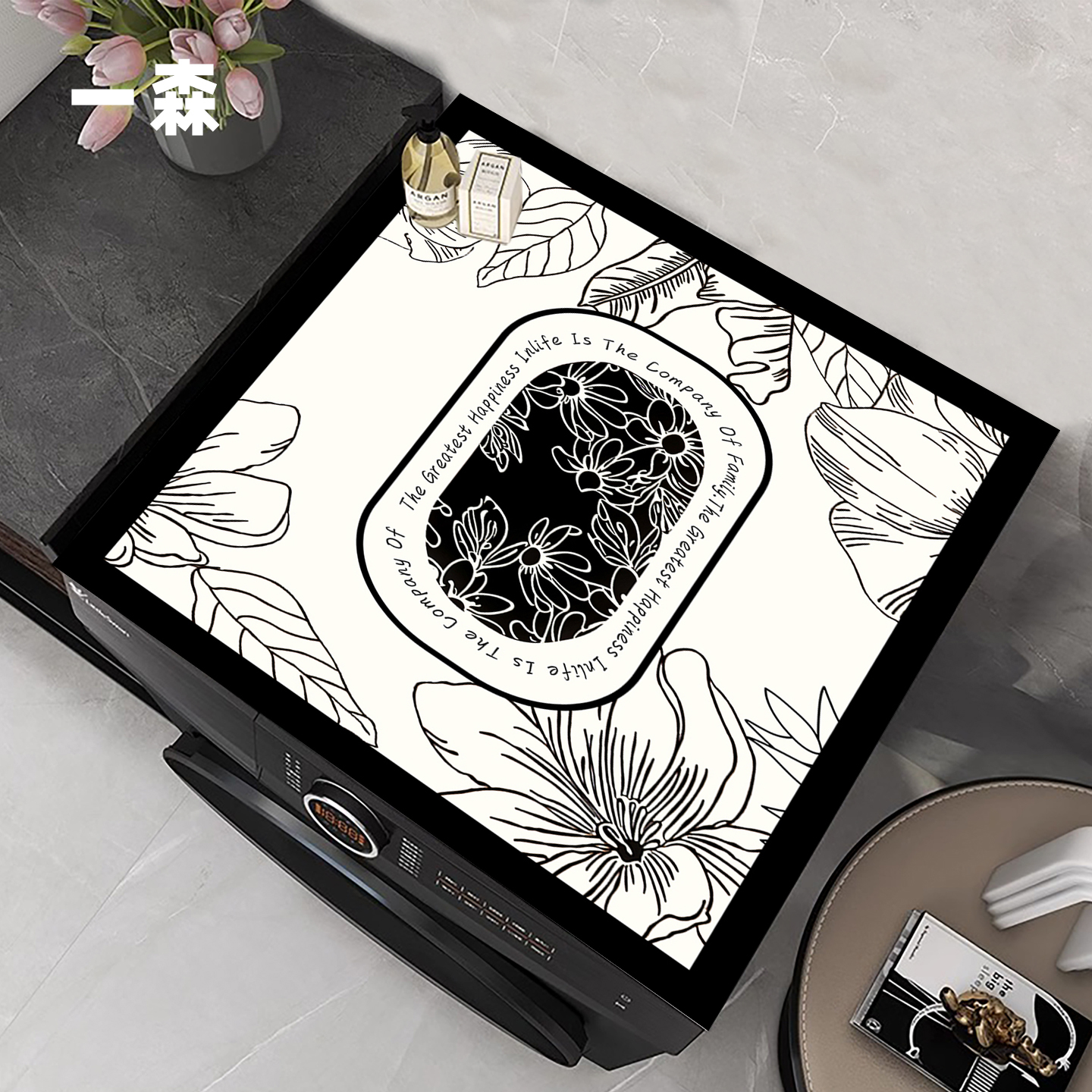 美式复古滚筒洗衣机顶上盖垫