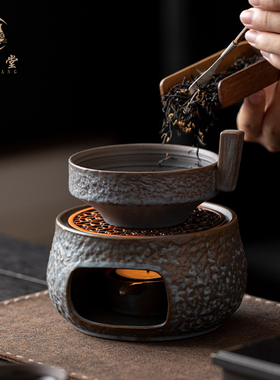 复古温茶炉炒茶底座中式功夫茶具茶道暖茶炉蜡烛加热炉保温恒温器