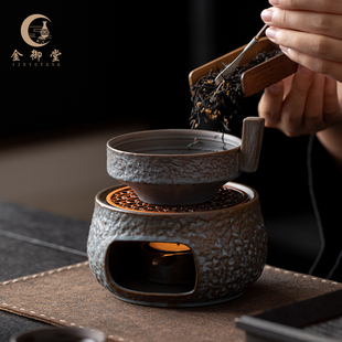 复古温茶炉炒茶底座中式功夫茶具茶道暖茶炉蜡烛加热炉保温恒温器