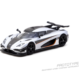 Tarmac Works 1:64 科尼赛克Koenigsegg One:1 银色 车模型