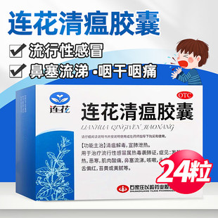 3盒大规格】连花清瘟胶囊48粒/24粒清瘟解毒外感发热高烧宣肺泄热