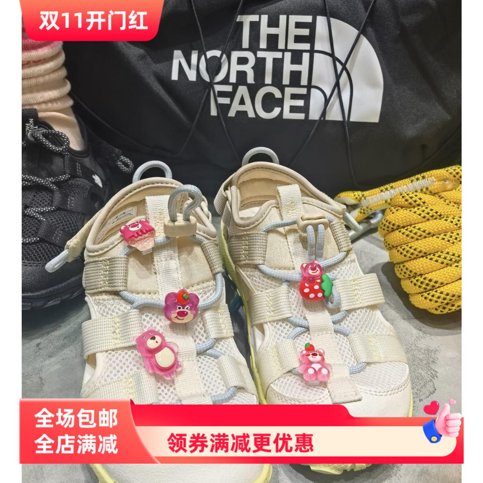 适用于keen科恩溯溪凉鞋可爱卡通kt鞋花装饰鞋带扣diy配饰鞋配件