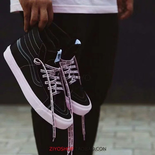 适配vans极简日系手写字母鞋带黑粉鞋带高帮帆布鞋板鞋diy鞋绳子