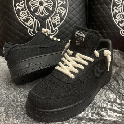 适配NikeAirForce1黑武士空军一号AF1米白色棉麻圆形鞋带麻绳鞋绳