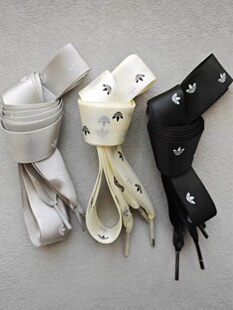 适用新款三叶草德训印字鞋带diy芭蕾丝绸samba德训T头鞋装饰配件