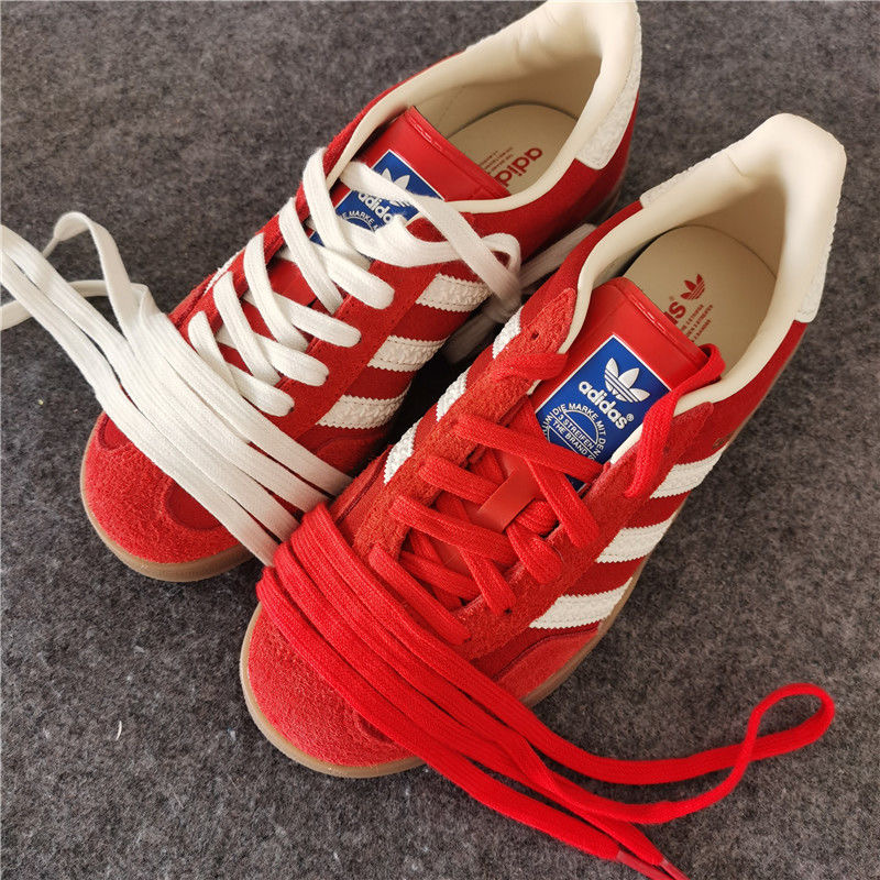 适配原装Gazelle德训T头鞋红色纯棉鞋带德迅复古板鞋米白色鞋带绳