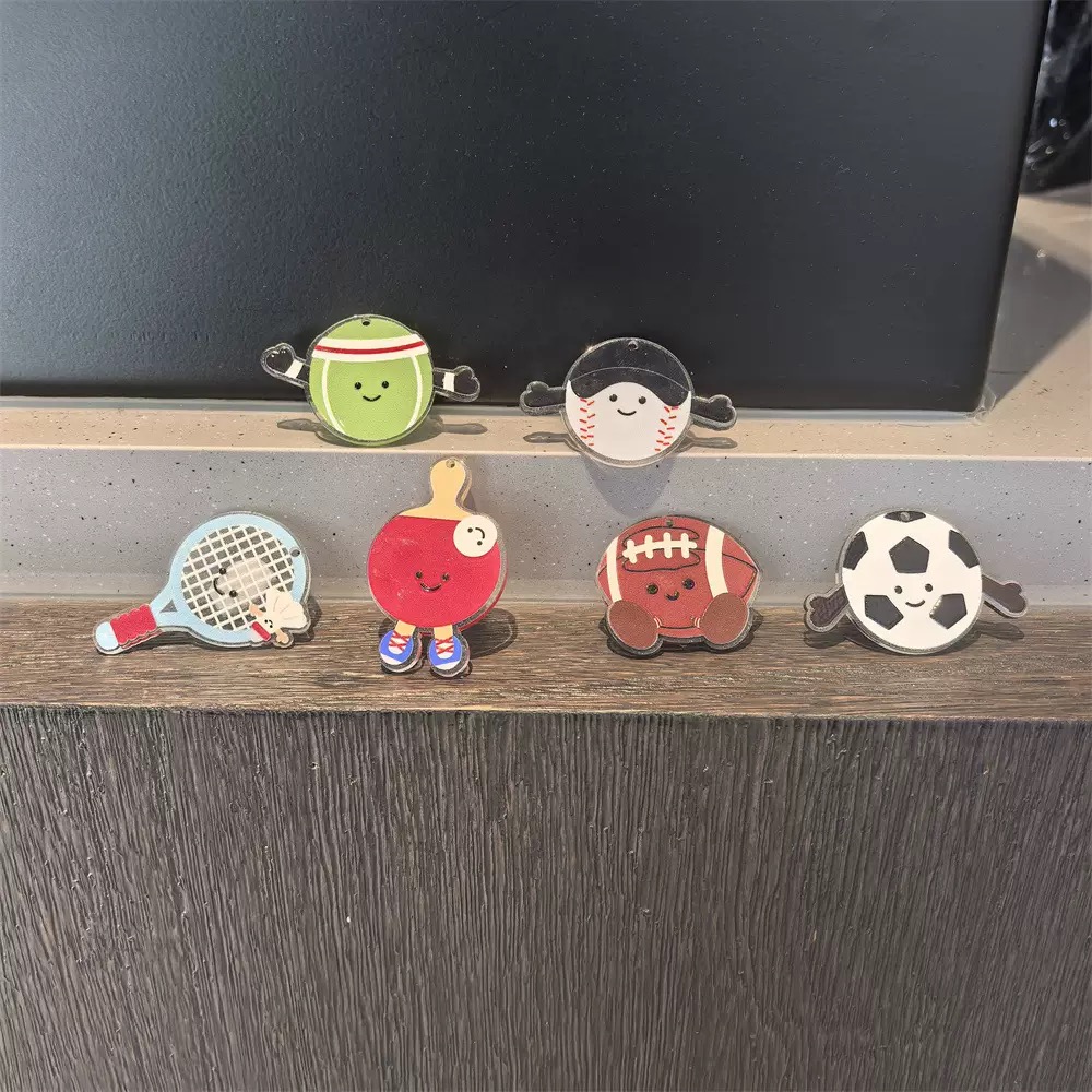 miu系儿童运动鞋鞋花高级感卡通网球棒球装饰扣打结编织彩绳配饰