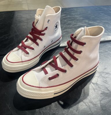 适配converse匡威1970s帆布鞋米白酒红色扁形鞋带德训鞋品质鞋绳