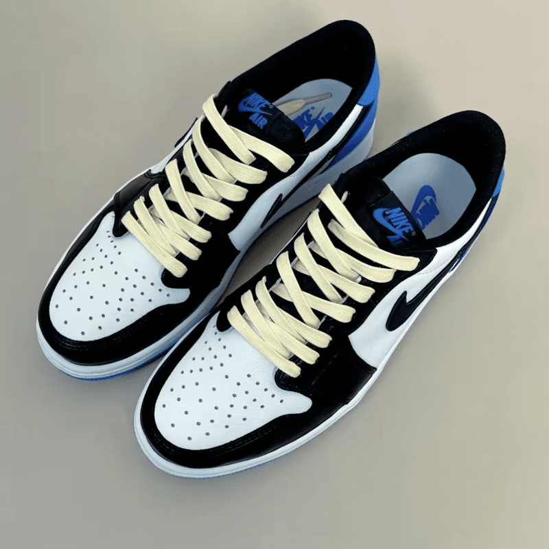 aj1小倒勾做旧氧化鞋带