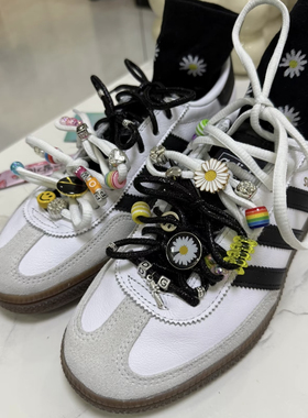 爆改GD权志龙小雏菊胸针阿迪samba德训鞋别针PMO鞋扣徽章鞋带扣