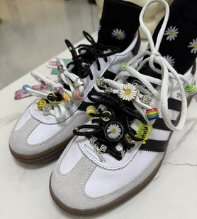 爆改GD权志龙小雏菊胸针阿迪samba德训鞋别针PMO鞋扣徽章鞋带扣