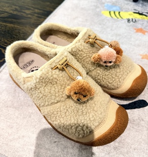 可爱设计小狗配饰鞋扣毛绒可拆卸diy科恩keen小羊蹄小熊掌配饰ins