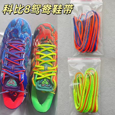 适用nike 科比8鸳鸯鞋带zk8 protro what the蓝橘低帮篮球鞋鞋带