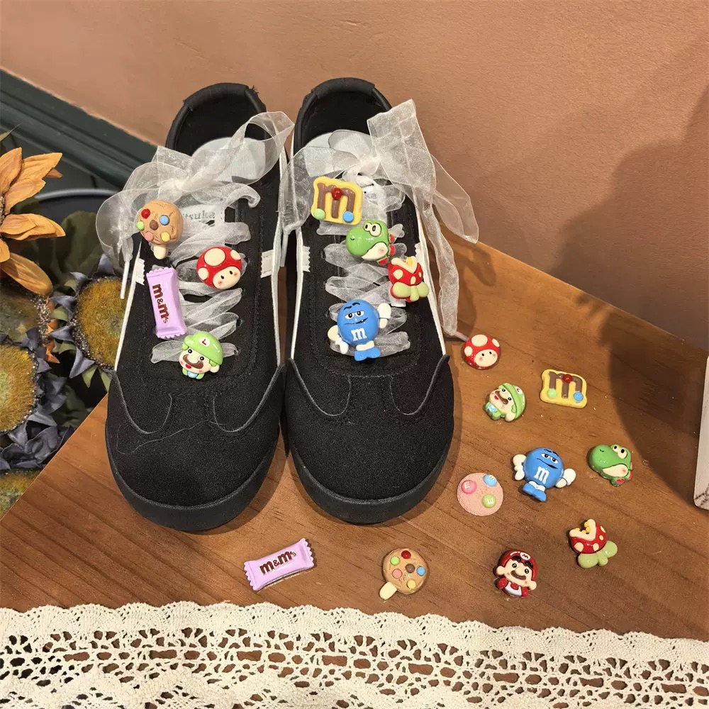 新款可爱卡通儿童鞋带扣糖果游戏彩虹运动鞋装饰扣男孩女孩通用