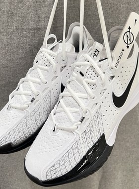 适配耐克ZOOM GTCUT3低帮篮球鞋白色黑色椭圆形鞋带半圆鞋绳子
