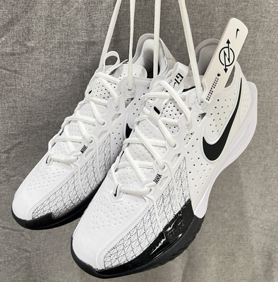 适配耐克ZOOM GTCUT3低帮篮球鞋白色黑色椭圆形鞋带半圆鞋绳子