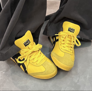 非正品原装鞋绳 适配tiger男鞋鬼冢虎鞋带黄色男款女款扁平带