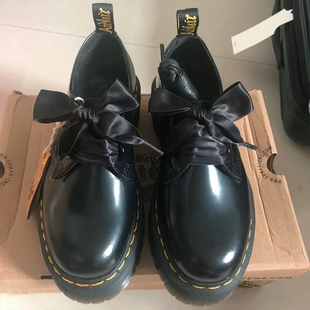 彩色鞋带适用马丁博士drmartens马汀靴丝绸丝带粉灰黑色小皮鞋女