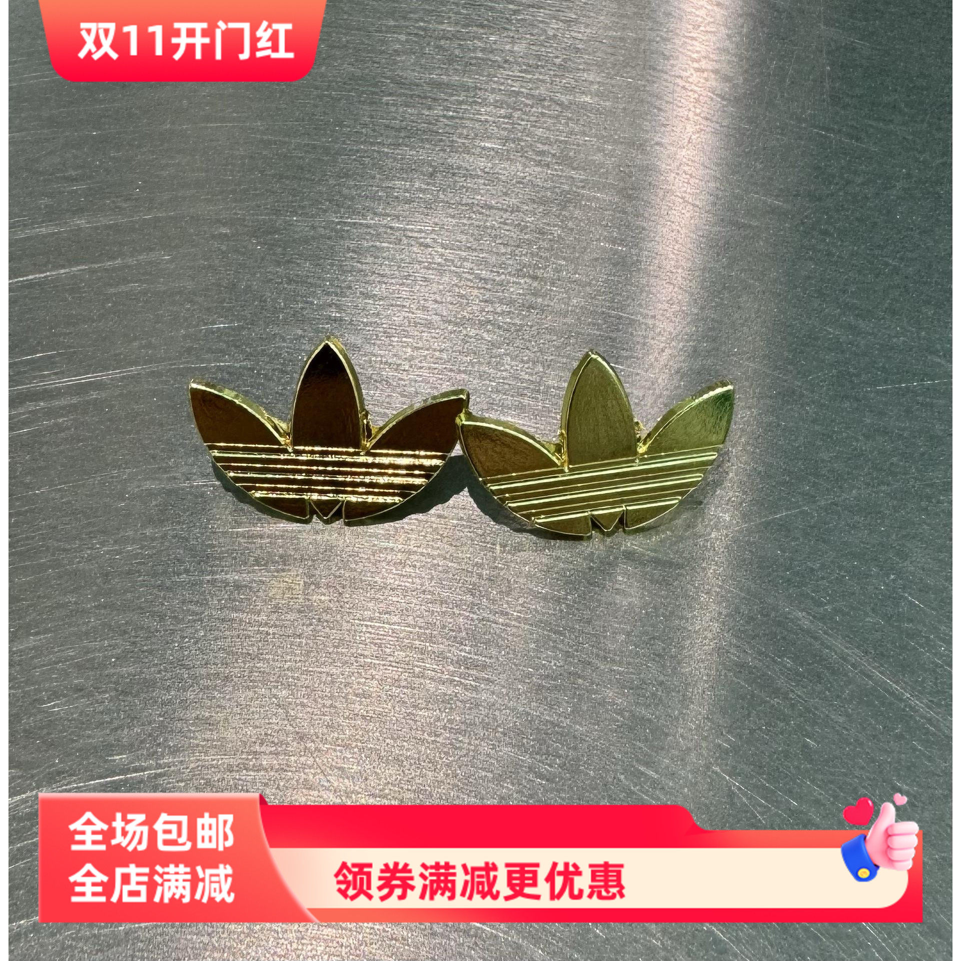 ins三叶草贝壳头鞋扣金属扣diy配件装饰扣潮流鞋扣德训鞋配饰通用