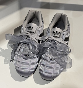 粉色丝带鞋带适配阿迪samba德训鞋功夫鞋灰色芭蕾网纱gazelle鞋绳