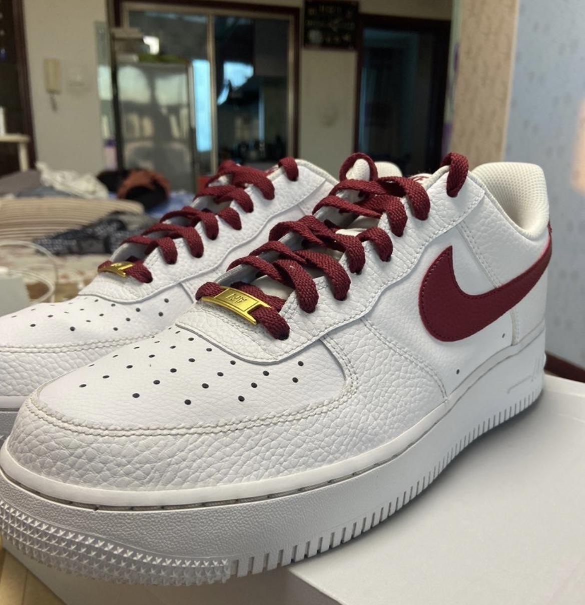 适配Nike Air Force 1 Low空军一号板鞋白红鞋绳子af1酒红色鞋带