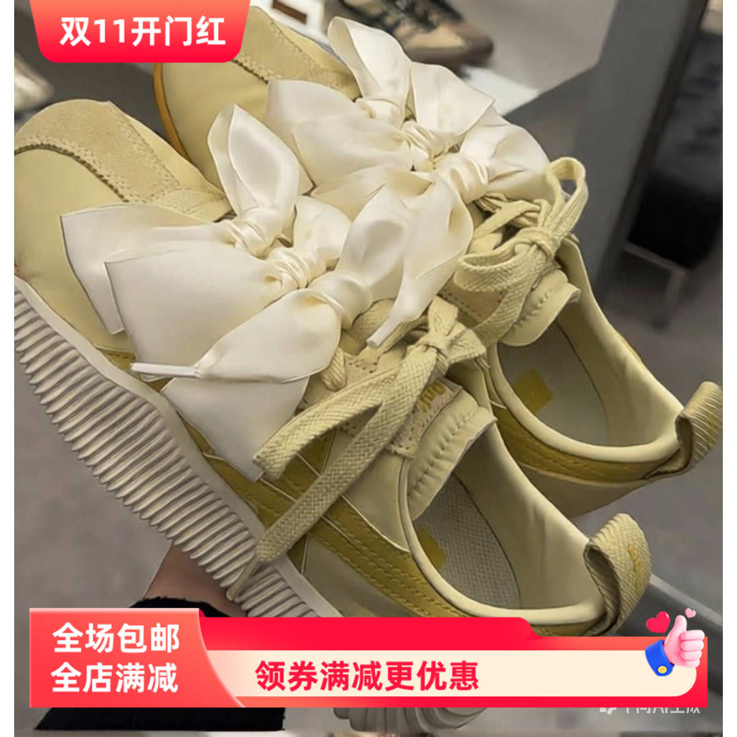 丝绸鞋带4CM芭蕾风蝴蝶结鞋带双面绸缎鞋带缎带适配鬼冢虎德训鞋