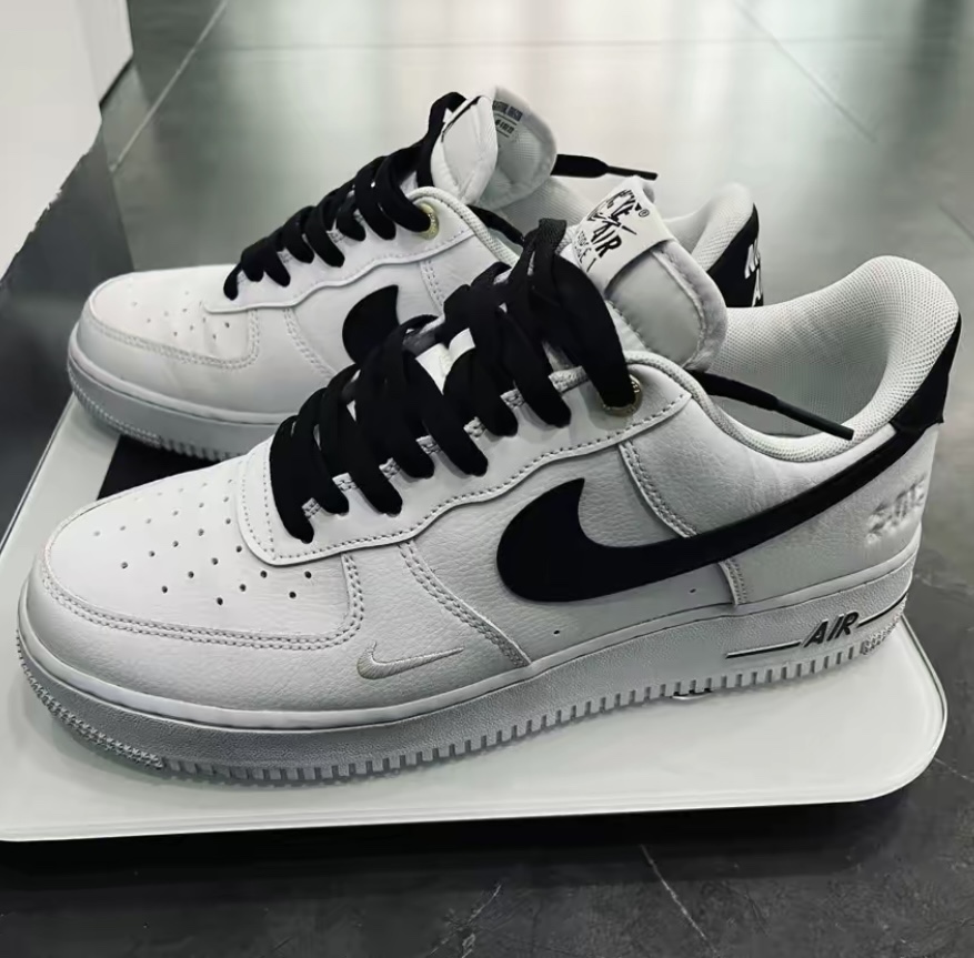 适配Nike Air Force 1 Low 40周年黑白色烫金泼墨空军一号AF1鞋带