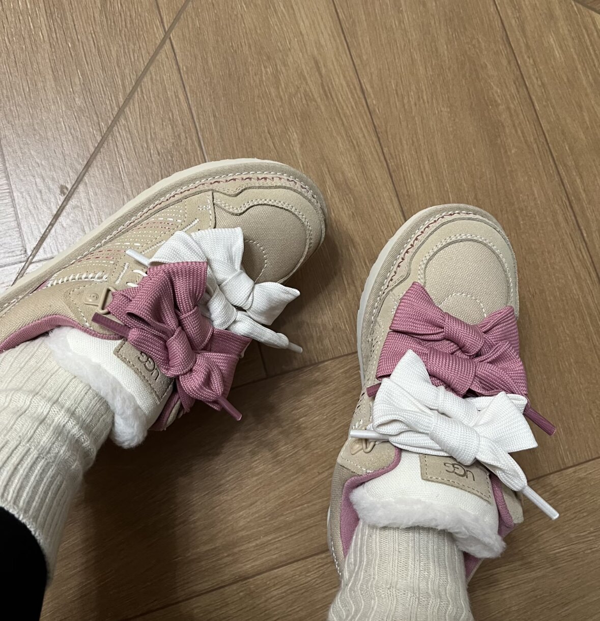 适配ugg梅尔鞋薄底鞋鞋绳加宽白色灰色鞋带金Diy2.2cm宽鞋带绳子图片