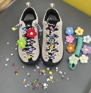 点点圆形原装鞋带适配科恩keen鞋带jasper红色紫色户外登山鞋女款