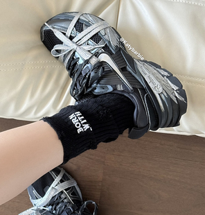 银色闪亮银丝鞋带适配耐克复古老爹鞋v2k黑银色潮流3xl绑法鞋绳子