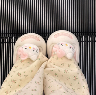 超可爱粉色蝴蝶结wink凯蒂猫毛绒公仔kt鞋扣适配ouder帆布鞋配饰