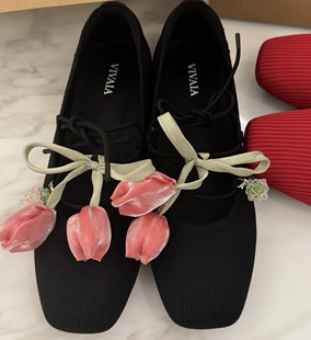 适用于威尼斯人VIVAIA芭蕾舞鞋diy配饰鞋花樱桃水晶串珠珍珠蝴蝶