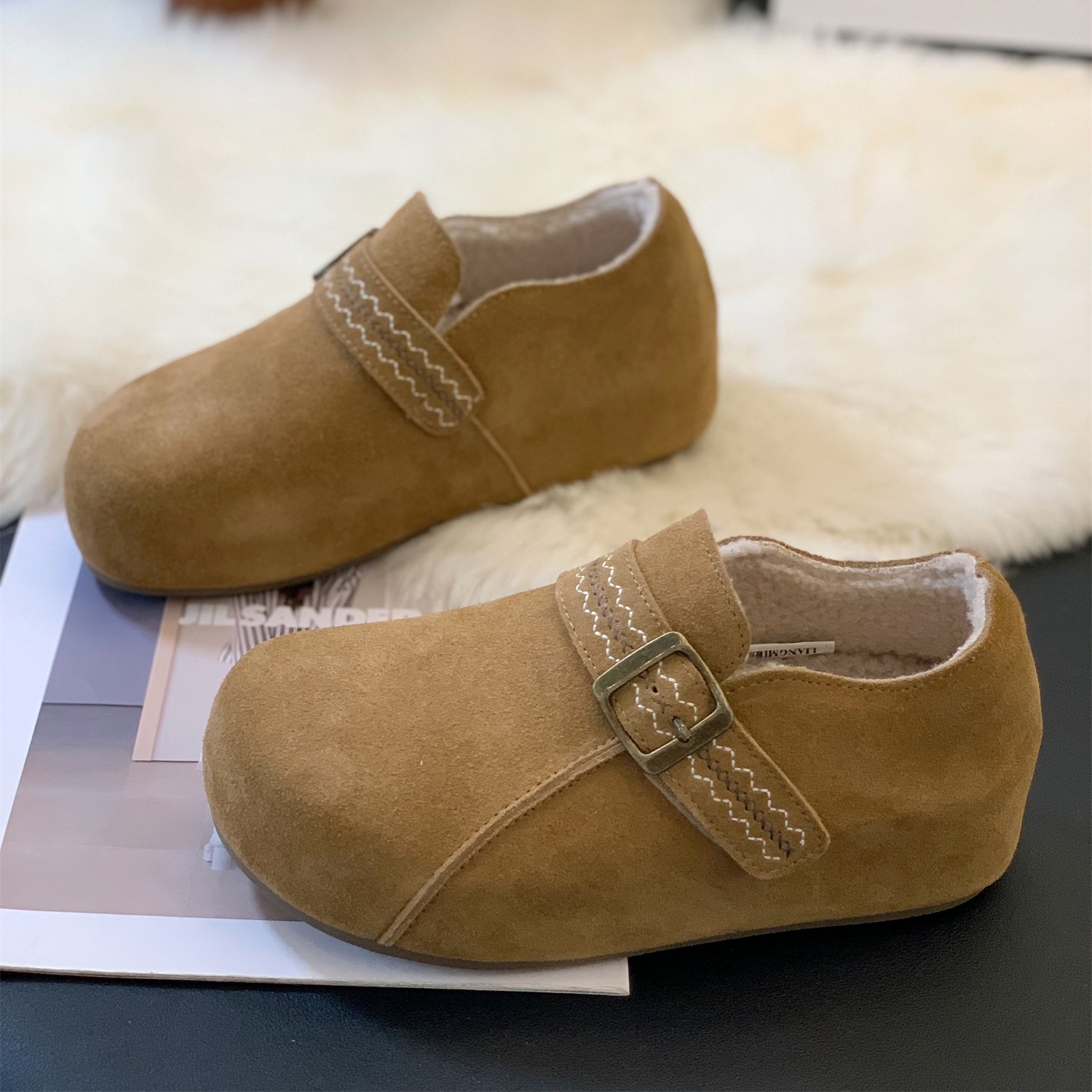 魔术贴复古厚底百搭时尚勃肯鞋