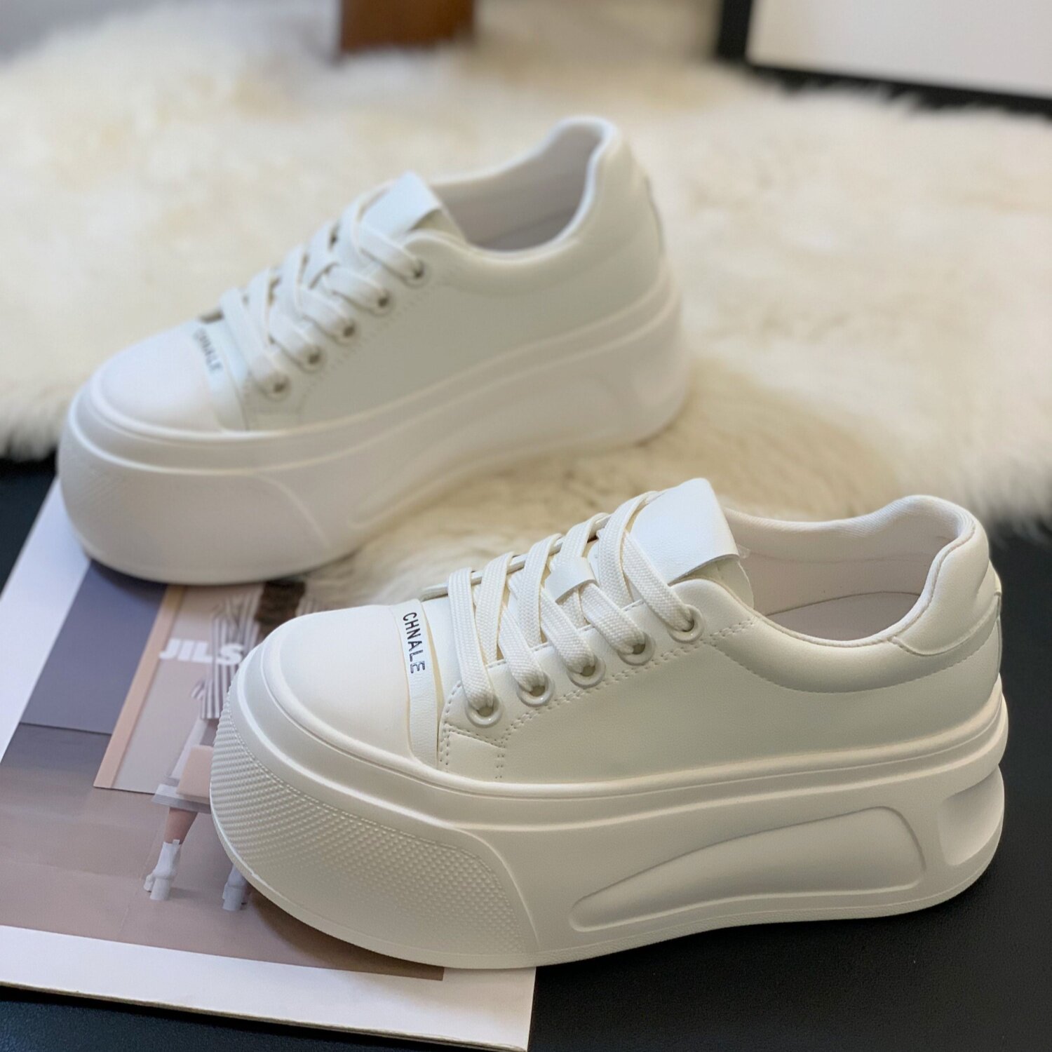 韩版厚底丑萌学生增高显瘦小白鞋