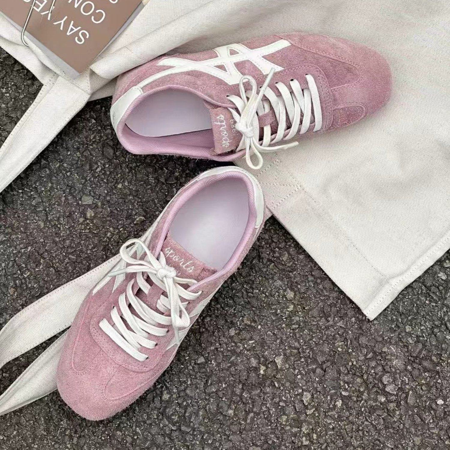 学生超火平底不累脚德训鞋女2026春季新款复古磨砂显脚小轻便板鞋,女鞋,德训鞋,淘宝优惠券,粉丝福利购,淘宝优惠卷