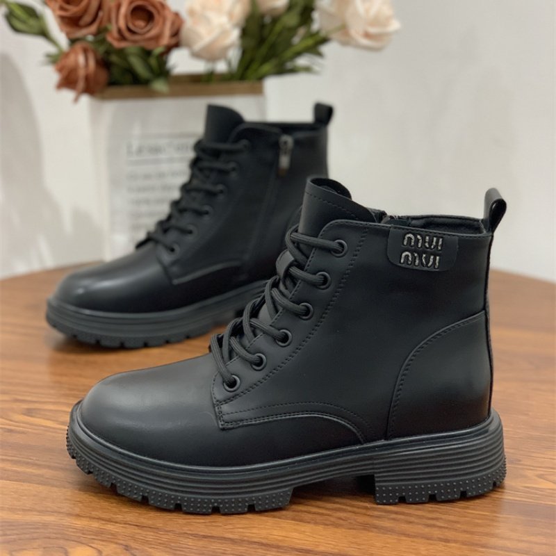 厚底低跟网红侧拉链马丁靴女2024秋冬新款英伦风时尚简约休闲短靴,女鞋,马丁靴,淘宝优惠券,粉丝福利购,淘宝优惠卷