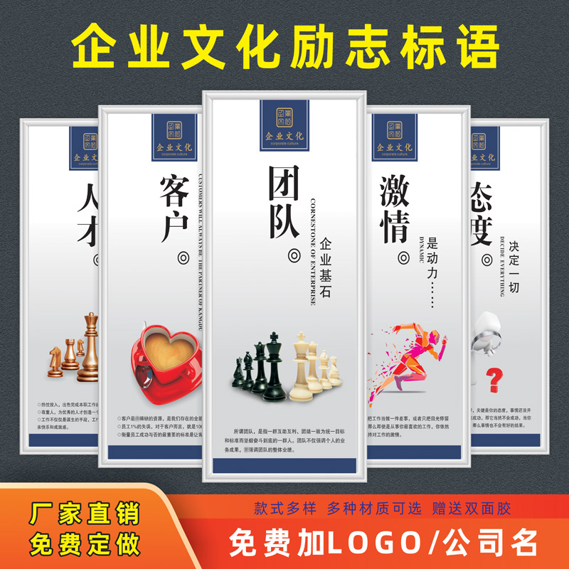 办公室励志标识牌公司激励海报