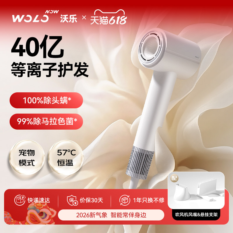 40亿等离子高速吹风机家用负离子速干护发2026新款三八女神节