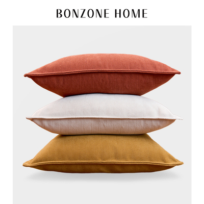 纯色简约雪尼尔抱枕沙发客厅靠垫套不含芯床头飘窗大靠背靠枕腰枕